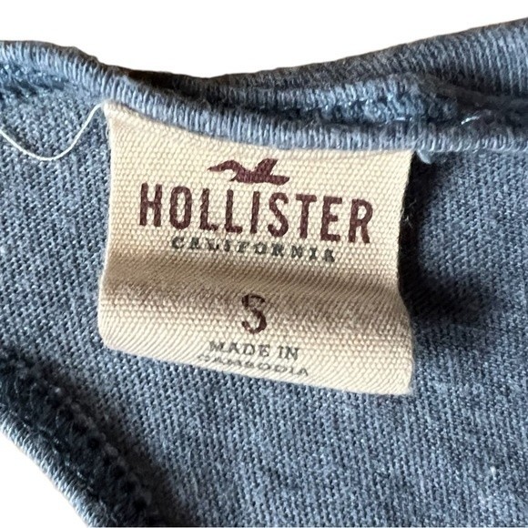 Hollister Cropped Tank Open Back Detail Size Small S Blue Tulip - Picture 9 of 12